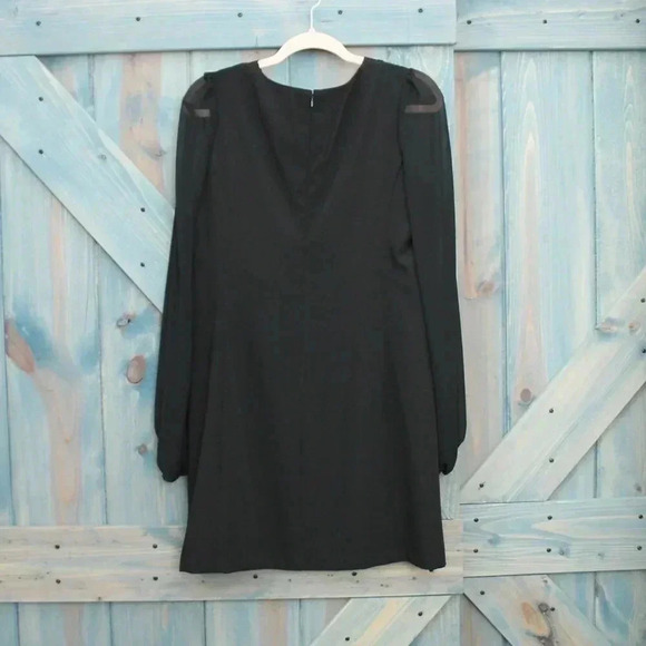 Black Long Sleeve Dress Laundry By Shelli Segal Dress 6 Small - Picture 5 of 7